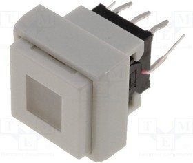 PB6135FBL-13, Переключатель: клавиатура, Пол: 2, DPDT, 0,1A/30ВDC, белый, LED