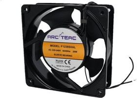 F1238SXAL, Вентилятор осевой, 120x120x38мм, 230В, AC, подшипник скольжения, 161,31куб.м/ч, 20Вт, 44дБА, провода 300мм