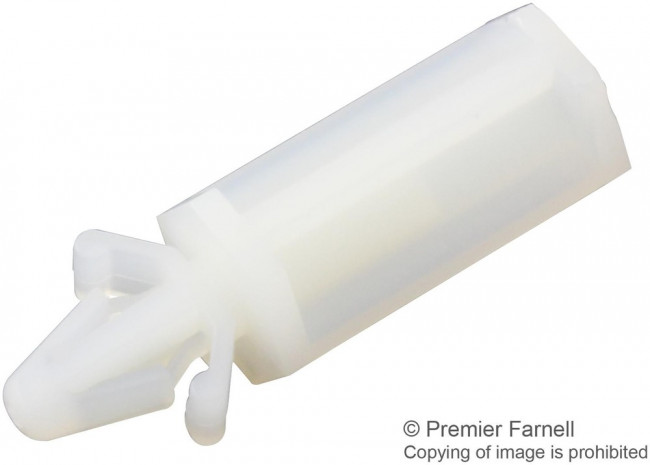 100213100002, Стойка на плату, с фиксацией, под винт, нейлон 6.6, 20.7мм высота, упаковка из 40 100213100002, Стойка на плату, с фиксацией, под винт, нейлон 6.6, 20.7мм высота, упаковка из 40