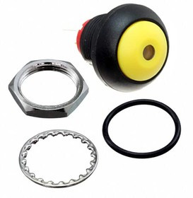 PB6B2FM5M1CAL01, Pushbutton Switches PB OFF/ON FC Yellow White LED IP68