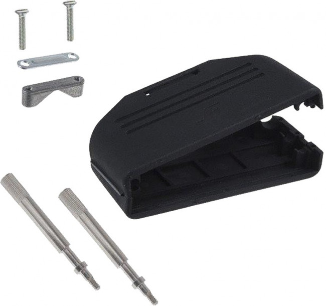 86303641CLF, D-Sub Backshells Snap Plas Strt exit D 50 way shell