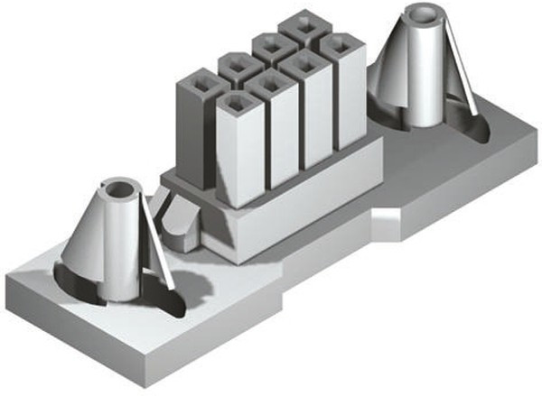 15-06-0080, Headers &amp; Wire Housings MF BMI RECPT DR 8P W/PNL MNT EARS 94V2