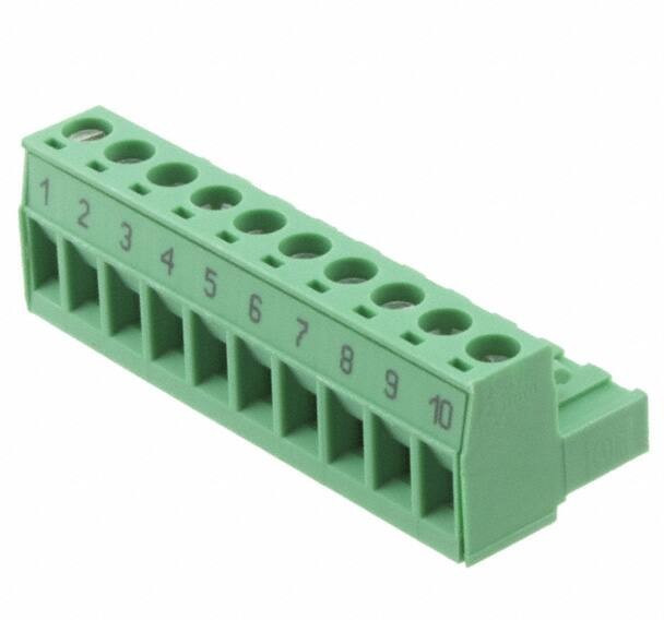 1758403, Pluggable Terminal Blocks 10 Pos 5.08mm pitch Plug 24-12 AWG Screw
