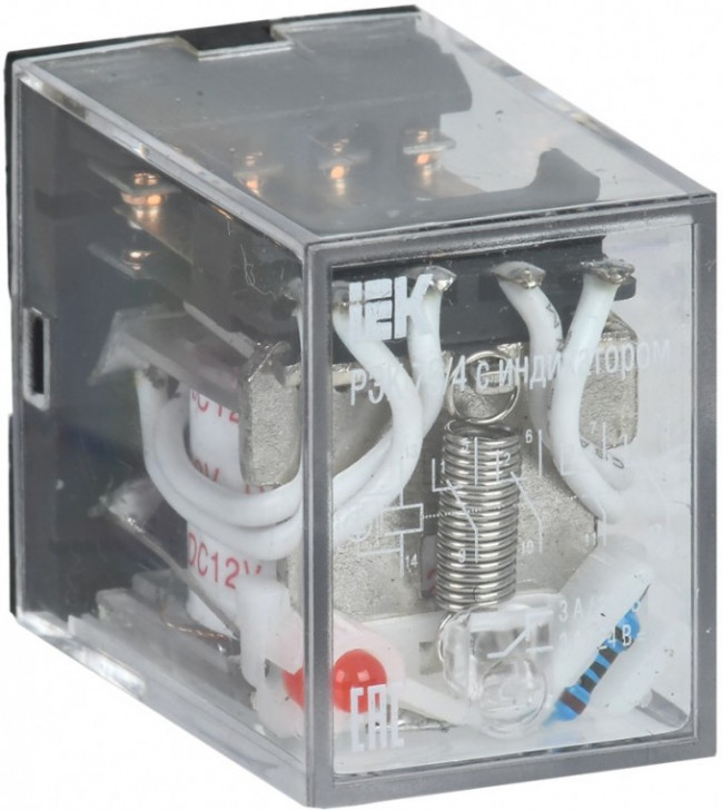 RRP20-4-03-220A-LED, Реле РЭК78/4(MY4) с индикацией 3А 230В AC IEK