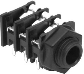 ACJM-PHOP, Телефонный аудио разъем, Mono, 6.35mm, 2 контакт(-ов), Гнездо, Монтаж в Панель