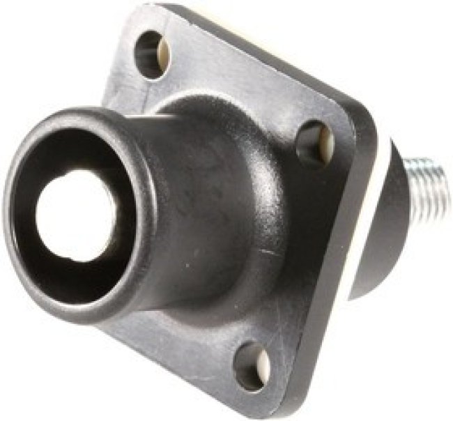 SLPRBTPSB, Heavy Duty Power Connectors 8mm SL+ rcpt , screw thread, blk