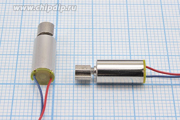 Вибродвигатель постоянного тока 1.3В, 8500 об/мин; №4360 двиг вибро 1,3В\0,15А\\ 8500\ 6x13m17\QX-6B\