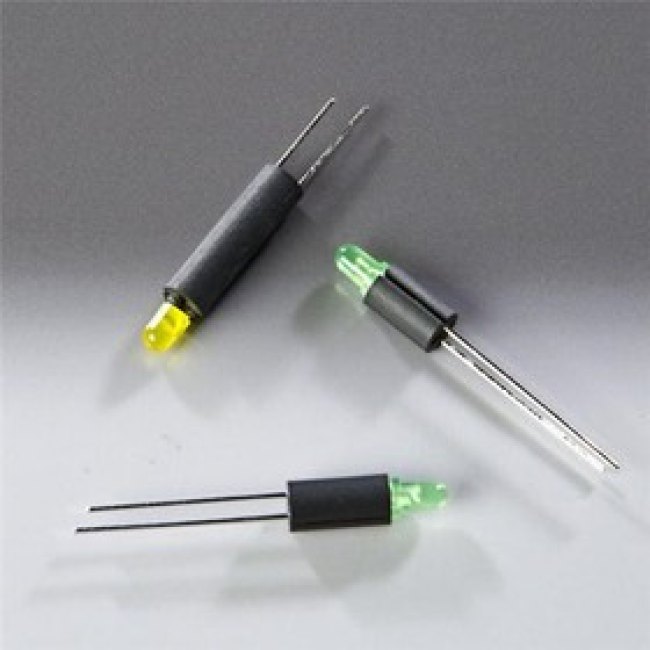 ELM217MM3YD, LED Circuit Board Indicators Vert LED Assembly 3mm Yellow 585 nm