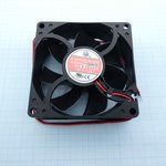 Y-Y8025H12S, вентилятор 12В 80х80х25мм подшипник скольжения провода