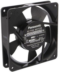 ASEN102529, AC Осевой вентилятор, 115В, Square, 120 мм, 25 мм, Шарикоподшипник, 63.6 фут³/мин