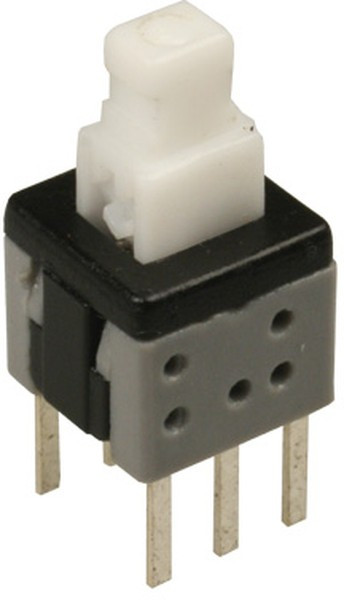 MPS-580D-G, Кнопочный переключатель с фиксацией 5,8х5,8мм 100mA 30VDC, 6pin
