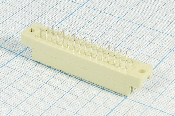Разъем (прямоугольный соединитель) DIN41612 розетка, шаг P2.54, контакты 48HP[A+C], на плату, D32-32F1DS