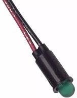 5100H5FL, LED Panel Mount Indicators GREEN DIFFUSED 1/4" MOUNTING HOLE