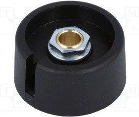 A3031069, Ручка, с указателем, полиамид, dоси: 6мм, d31x16мм, черный