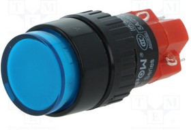 V16Y-11-B, Переключатель: кнопочный, Пол: 2, SPDT, 3A/220ВAC, 2A/24ВDC, IP40