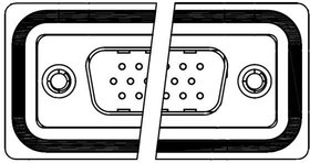 HDF-R15-113L011, D-Sub High Density Connectors 15 pin R/A solder M flash 4-40 int thrd
