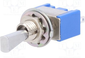 MS500K-F, Переключатель: тумблер, Пол: 2, SPST, ON-OFF, 6A/125ВAC, -10-55°C