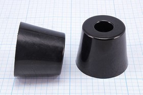 RL-SR-50x38x40, Ножка приборная коническая, армированная шайбой, ø50мм, высота 40мм; Q-15716 ножка прибор 50x40\h-18,0/отв 10,0\резин\конус\