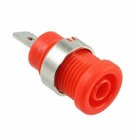 BU-31610-2, Test Plugs &amp; Test Jacks Red Screw-In Safety Socket Spade &amp; Plastic Nut - 1000V