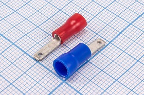 Клемма ножевая под обжим кабеля 1~2.5мм2, синяя, №1341 B клемма шт 2,8x0,8x 9\\ \обж\син\