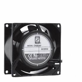 OA80AP-11/22-1WB, AC Fans Axial Fan, 80x80x38mm, 115/230VAC, 31CFM, 12W, 29dBA, 3250RPM, Ball, Wire, IP55 OA80AP-11/22-1WB, AC Fans Axial Fan, 80x80x38mm, 115/230VAC, 31CFM, 12W, 29dBA, 3250RPM, Ball, Wire, IP55