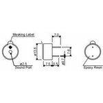 HPM14AX, 12 В, 14 мм, Пьезоизлучатель с генератором