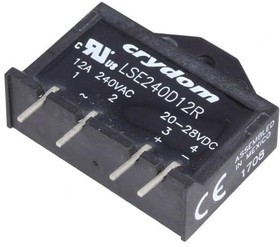 LSE240D12R, Реле: полупроводниковое, Uупр: 20-28ВDC, 12А, 24-280ВAC, THT, SIP LSE240D12R, Реле: полупроводниковое, Uупр: 20-28ВDC, 12А, 24-280ВAC, THT, SIP