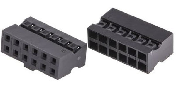 90311-012LF, Conn Housing RCP 12 POS 2mm Crimp ST Cable Mount Black Bag