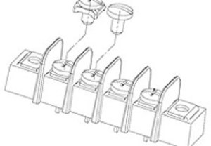 38720-6204, Barrier Strip, 4 Contact, 9.53mm Pitch, 1 Row, 15A, 300 V