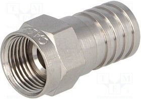 99901410, Вилка, F, "папа", прямой, 75Ом, RG6, зажимание (шестиугольник)