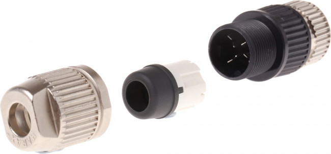 21032122305, Circular Metric Connectors 4P M12-L FEMALE