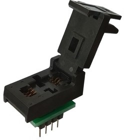 DIP8-SON8 6x8 mm (WSON8, DFN8) [ZIF-Loranger, Clam Shell], Адаптер для программирования микросхем (=AE-WS8-U2, TSU-D08/WS08-8X6)