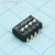 1825058-7, Switch DIP OFF ON SPST 4 Extended Slide 0.1A 24VDC Gull Wing 2.54mm SMD Tube
