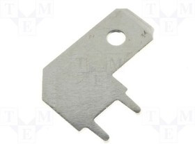 FS1573, Наконечник: плоский, 6,3мм, 0,8мм, "папа", THT, латунь, луженые FS1573, Наконечник: плоский, 6,3мм, 0,8мм, "папа", THT, латунь, луженые