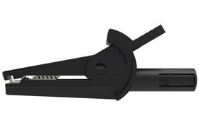 SAK6716NI4-SW, Зажим "крокодил"; 10А; черный; макс.8мм; 600В; Изоляция: полиамид