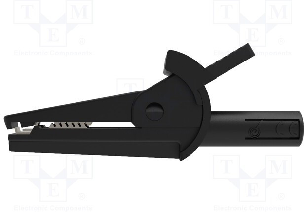 SAK6716NI4-SW, Зажим "крокодил"; 10А; черный; макс.8мм; 600В; Изоляция: полиамид SAK6716NI4-SW, Зажим "крокодил"; 10А; черный; макс.8мм; 600В; Изоляция: полиамид