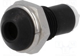 SMR1069, Держатель LED, 3мм, металл, выпуклый, с пластиковой заглушкой