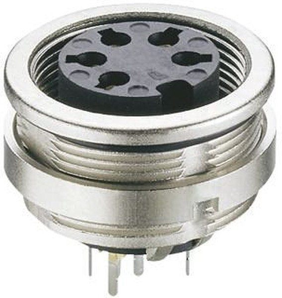 0306 08, 8 Pole Din Socket, DIN EN 60529, 5A, 60 V ac IP68, Female, Wall Mount 0306 08, 8 Pole Din Socket, DIN EN 60529, 5A, 60 V ac IP68, Female, Wall Mount