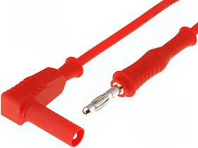 PJ2042-100-R, Измерительный провод, 70ВDC, 33ВAC, 20А, Дл: 1м, красный