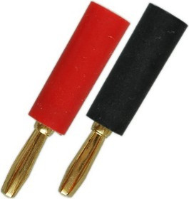 Разъем BANANA штекер пластик на кабель диаметром до 4.0мм, винт, Gold, PL2235