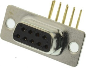 9 Way Right Angle Through Hole D-sub Connector Socket, 2.77mm Pitch