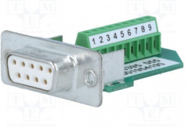 1688395, VS-09-BU-DSUB/9-MPT-0.5 9 Way Panel Mount D-sub Connector Socket