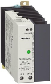 GNR45AHZ, Solid State Relays - Industrial Mount SSR Relay, DIN Rail Mount 45mm, 600VAC/45A, 240VAC In, Zero Cross