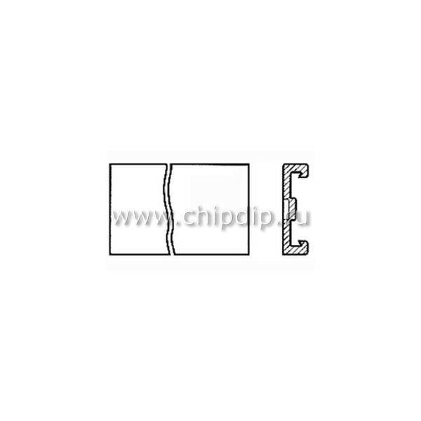 640643-4, MTA-156 крышка для проходной роз. 1х4 контакта 640600-4