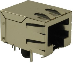 44050-0003, Модульный разъем, RJ45 Jack, 1 x 1 (Порт), 8P8C, Cat5, Cat5e, Монтаж в Сквозное Отверстие