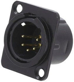 FC61955, Аудио разъем XLR, 5 контакт(-ов), Штекер, Монтаж в Панель, FT