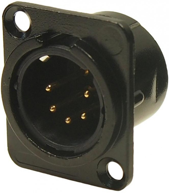 FC61955, Аудио разъем XLR, 5 контакт(-ов), Штекер, Монтаж в Панель, FT