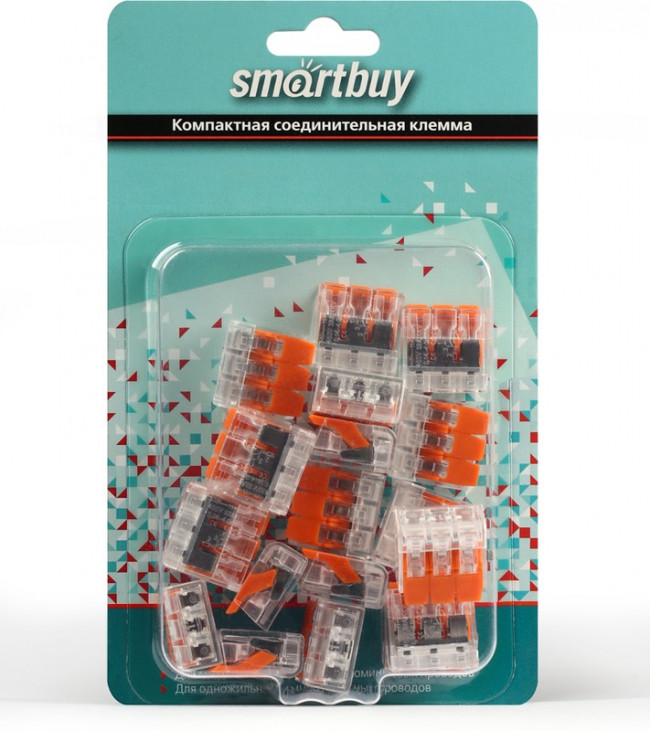 Компактная соединительная клемма 3-х проводная с рычажками, 20 шт. (SBE-ccwcc-3-rp)