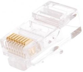 Коннектор RJ45/8P8C, Кат.5e, 3мкд, универсальный,UEC- UP8P8C-UD-003-TR-1000