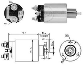 ZM865, Реле втягивающее
